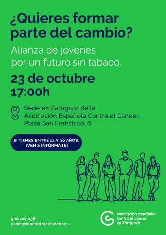 Cartel reunión informativa para un futuro sin tabaco