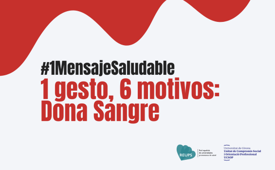 Mensaje saludable donación sangre